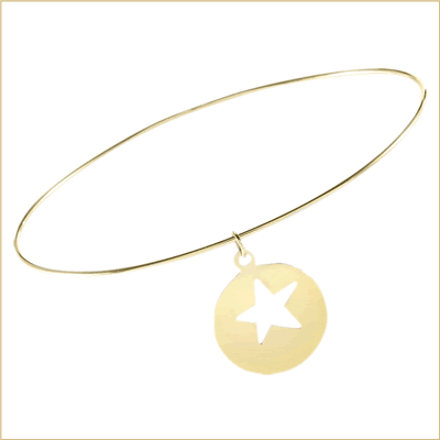 Gold bracelet with star charm