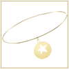 Gold bracelet with star charm
