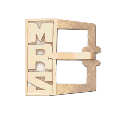 Men's gold initial monogram belt buckle