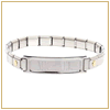 Men's silver nameplate bracelet