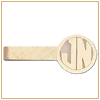 Men's gold monogram tie clip