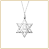 Silver Star of David with initial monogram