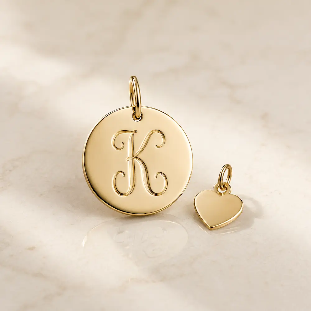 K pendant for necklaces or bracelets by Basch & co